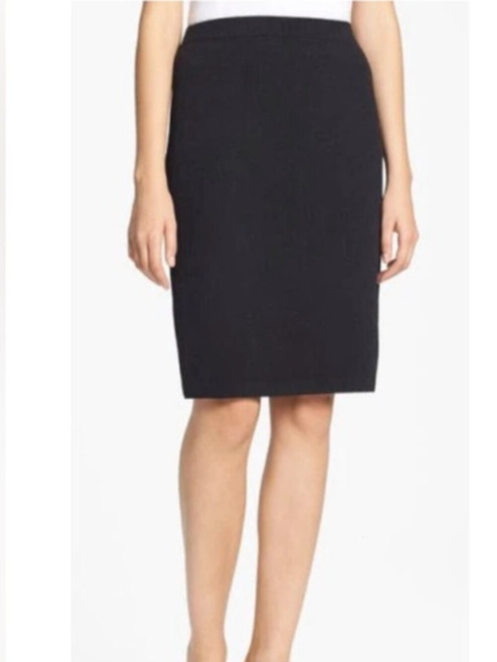 St John charcoal gray Santana Women's Knit Skirt pencil 12